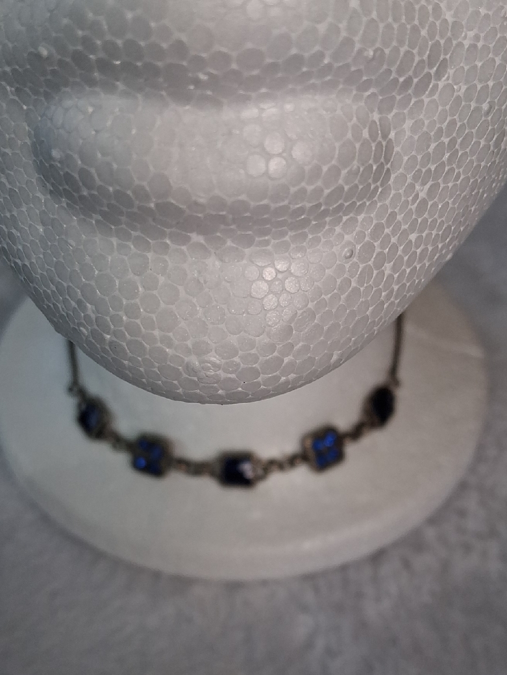Women’s Blue Stone Link Necklace - Unbranded